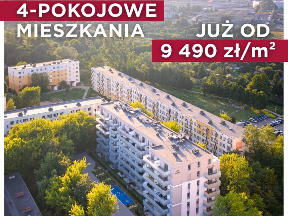 Ostatnie 4-pokojowe mieszkania od 9490 zł/mkw w Toruniu, Rubinkowo