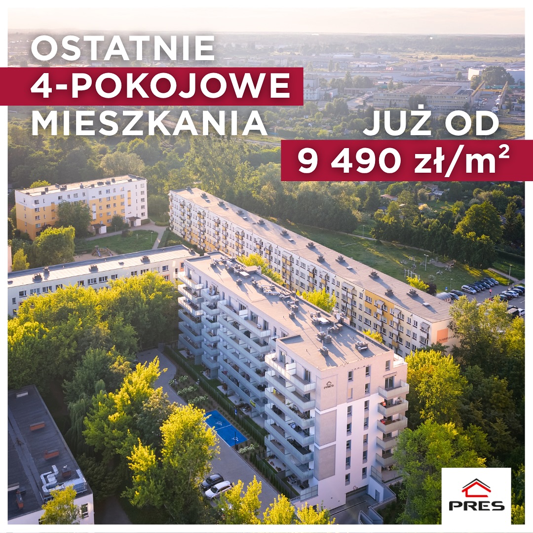 Ostatnie 4-pokojowe mieszkania od 9490 zł/mkw w Toruniu, Rubinkowo